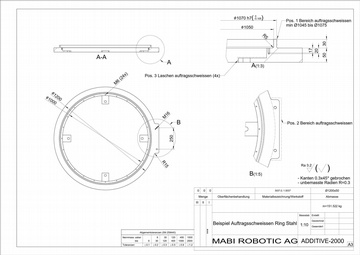 Component drawing for additive manufacturing | MABI Robotic AG